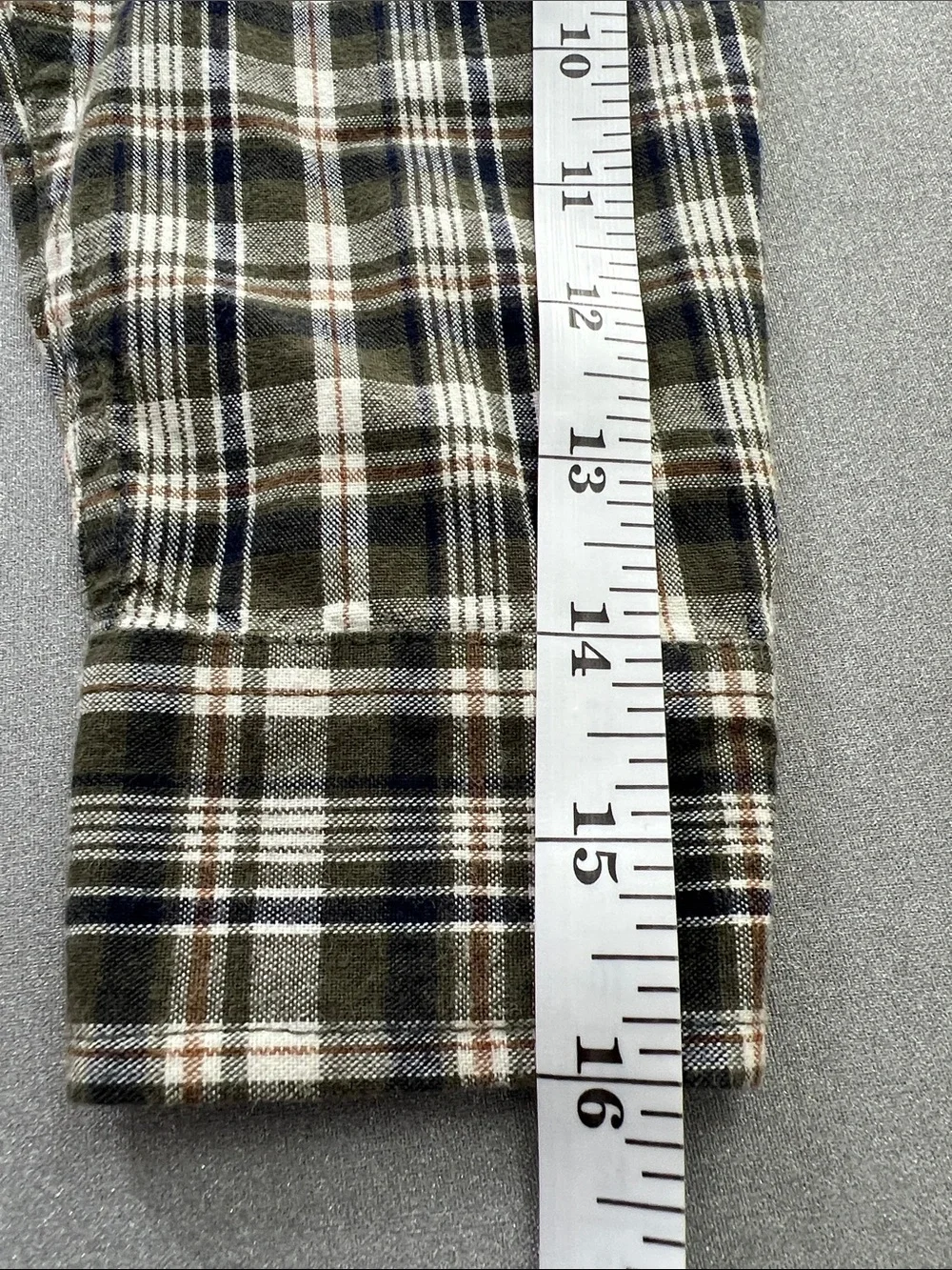 OshKosh B'gosh | 100% Cotton Olive Cream Navy Plaid Button-Down Shirt NWT Sz 3T